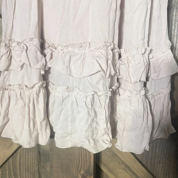 Charming Cream Ruffle Kids Dress - Picture 5 of 8